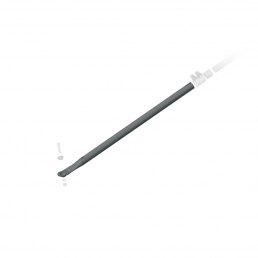 dark grey anodized aluminium backstay